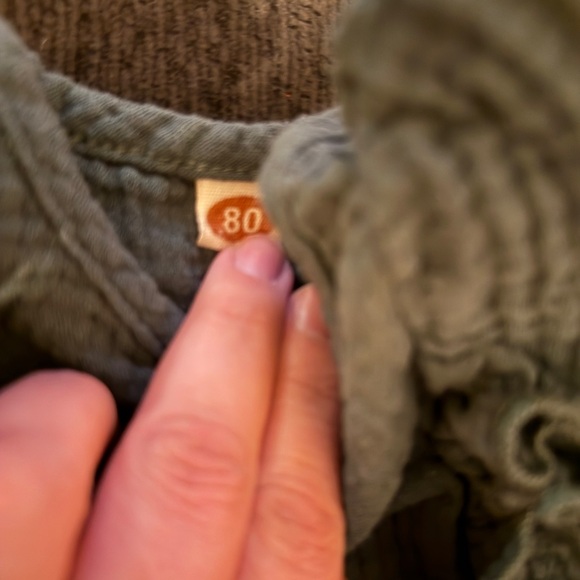 Green Ruffled Baby Romper - Picture 2 of 3